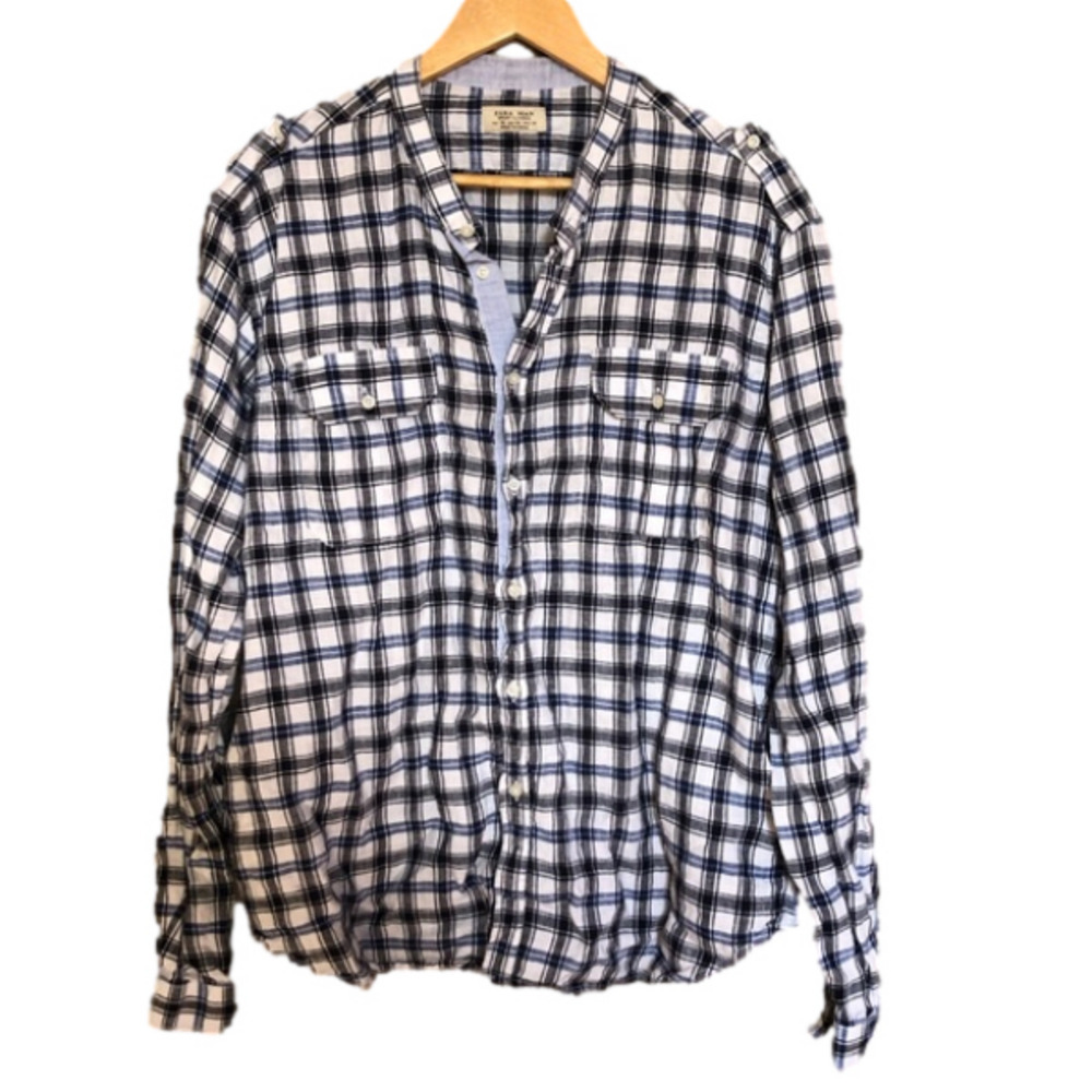 Zara Men’s  Linen Button Up Shirt XL